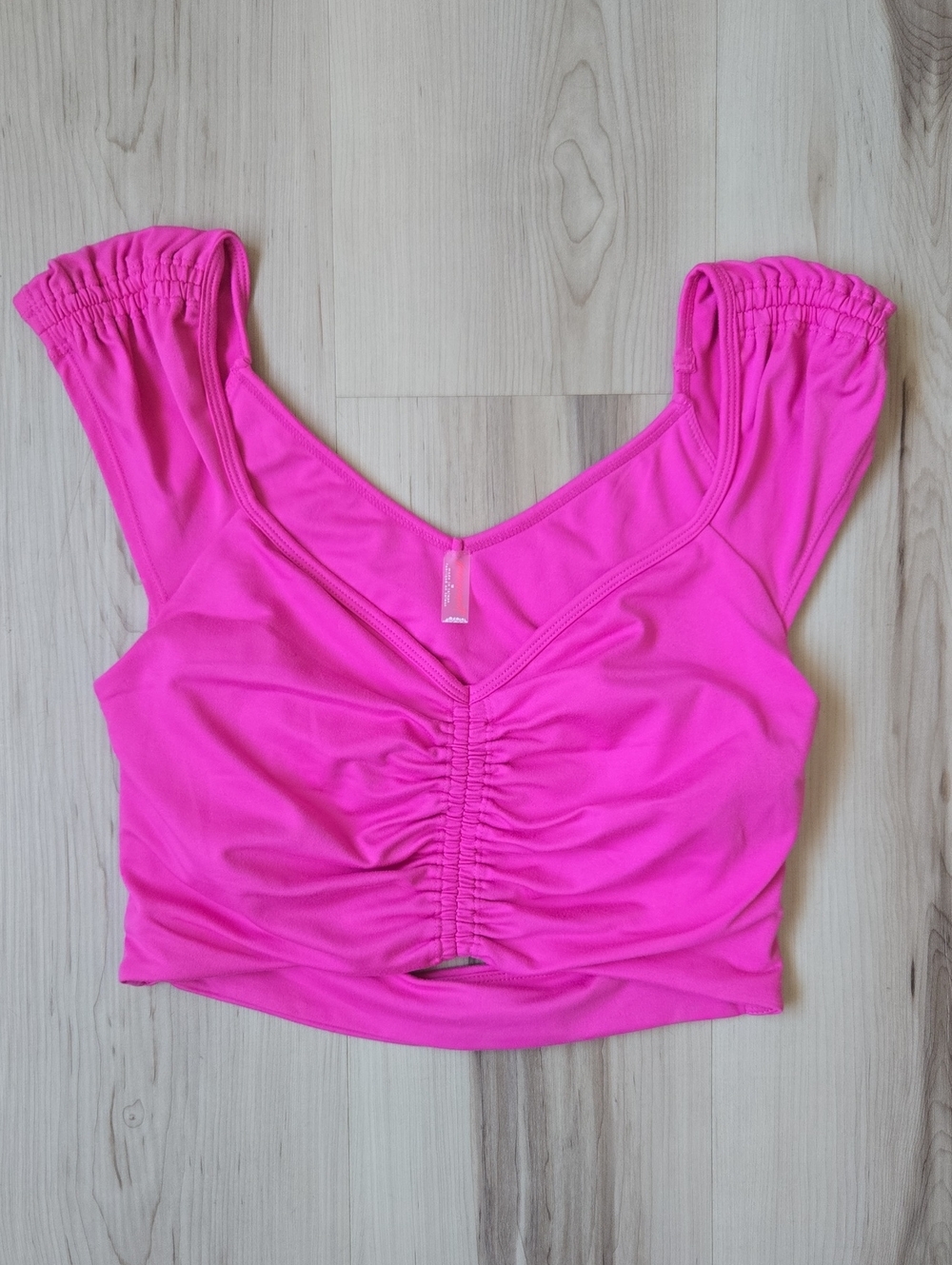 FP Movement Breath Deeper Crop Tank Top, Pink, Size Medium